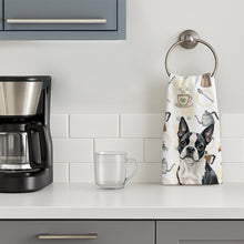 Load image into Gallery viewer, Boston Terrier Coffee Bar Kitchen Towel