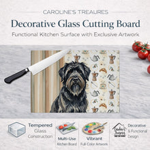 Load image into Gallery viewer, Bouvier des Flandres Coffee Bar Glass Cutting Board