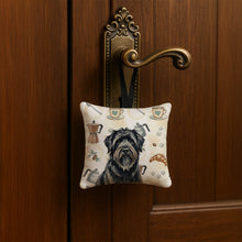 Load image into Gallery viewer, Bouvier des Flandres Coffee Bar Hanging Square Fabric Ornament 3.5 × 3.5