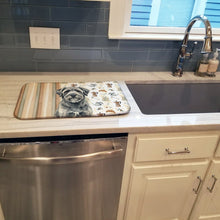 Load image into Gallery viewer, Gray Bouvier des Flandres Coffee Bar Dish Drying Mat