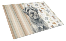 Load image into Gallery viewer, Gray Bouvier des Flandres Coffee Bar Glass Cutting Board