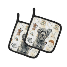 Load image into Gallery viewer, Gray Bouvier des Flandres Coffee Bar Pair of Pot Holders