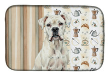Load image into Gallery viewer, White Boxer Coffee Bar Dish Drying Mat