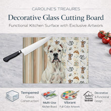 Load image into Gallery viewer, White Boxer Coffee Bar Glass Cutting Board