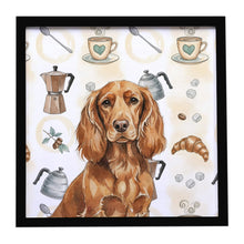 Load image into Gallery viewer, Boykin Spaniel Coffee Bar Framed Metal Print