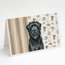 Load image into Gallery viewer, Black Briard Coffee Bar Greeting Cards Pack of 8