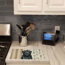 Load image into Gallery viewer, Black Briard Coffee Bar Glass Cutting Board