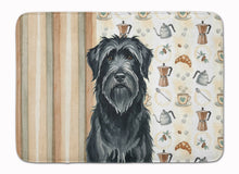 Load image into Gallery viewer, Black Briard Coffee Bar Memory Foam Kitchen Mat