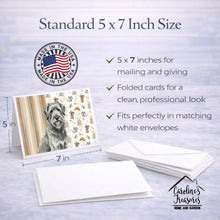 Load image into Gallery viewer, Gray Briard Coffee Bar Greeting Cards Pack of 8