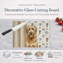 Load image into Gallery viewer, Tawny Briard Coffee Bar Glass Cutting Board