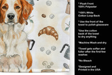 Load image into Gallery viewer, Orange and White Brittany Coffee Bar Kitchen Towel