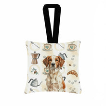 Load image into Gallery viewer, Roan Brittany Coffee Bar Hanging Square Fabric Ornament 3.5 × 3.5