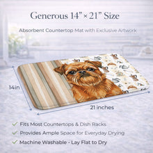 Load image into Gallery viewer, Belge Brussels Griffon Coffee Bar Dish Drying Mat