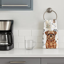 Load image into Gallery viewer, Red Brussels Griffon Coffee Bar Kitchen Towel