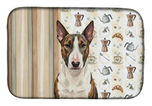 Load image into Gallery viewer, Brindle and White Bull Terrier Coffee Bar Dish Drying Mat