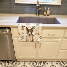 Load image into Gallery viewer, Brindle and White Bull Terrier Coffee Bar Kitchen Towel