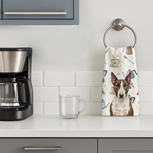 Load image into Gallery viewer, Brindle and White Bull Terrier Coffee Bar Kitchen Towel