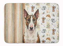 Load image into Gallery viewer, Brindle and White Bull Terrier Coffee Bar Memory Foam Kitchen Mat