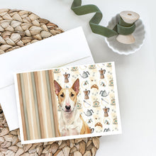 Load image into Gallery viewer, Fawn and White Bull Terrier Coffee Bar Greeting Cards Pack of 8