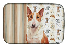 Load image into Gallery viewer, Red and White Bull Terrier Coffee Bar Dish Drying Mat