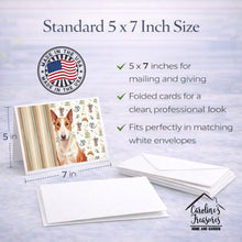 Load image into Gallery viewer, Red and White Bull Terrier Coffee Bar Greeting Cards Pack of 8
