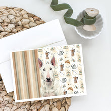 Load image into Gallery viewer, White Bull Terrier Coffee Bar Greeting Cards Pack of 8