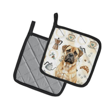 Load image into Gallery viewer, Bullmastiff Coffee Bar Pair of Pot Holders