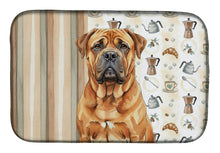 Load image into Gallery viewer, Red Bullmastiff Coffee Bar Dish Drying Mat