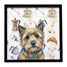 Load image into Gallery viewer, Cairn Terrier Coffee Bar Framed Metal Print