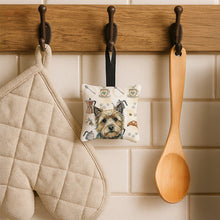 Load image into Gallery viewer, Cairn Terrier Coffee Bar Hanging Square Fabric Ornament 3.5 × 3.5