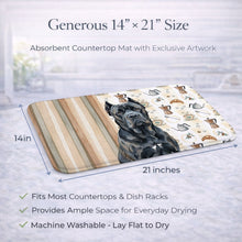 Load image into Gallery viewer, Cane Corso Coffee Bar Dish Drying Mat