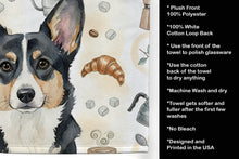Load image into Gallery viewer, Black and White Cardigan Welsh Corgi Coffee Bar Kitchen Towel