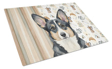 Load image into Gallery viewer, Black and White Cardigan Welsh Corgi Coffee Bar Glass Cutting Board