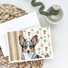 Load image into Gallery viewer, Blue Merle Cardigan Welsh Corgi Coffee Bar Greeting Cards Pack of 8