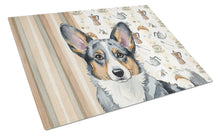 Load image into Gallery viewer, Blue Merle Cardigan Welsh Corgi Coffee Bar Glass Cutting Board