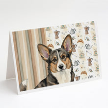 Load image into Gallery viewer, Brindle Cardigan Welsh Corgi Coffee Bar Greeting Cards Pack of 8