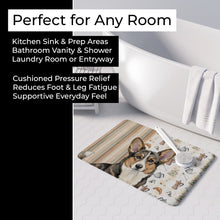 Load image into Gallery viewer, Brindle Cardigan Welsh Corgi Coffee Bar Memory Foam Kitchen Mat