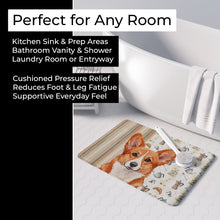 Load image into Gallery viewer, Red Cardigan Welsh Corgi Coffee Bar Memory Foam Kitchen Mat