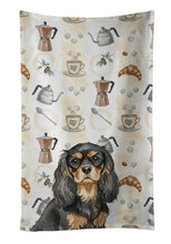 Load image into Gallery viewer, Black and Tan Cavalier Spaniel Coffee Bar Kitchen Towel