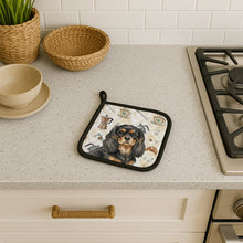 Load image into Gallery viewer, Black and Tan Cavalier Spaniel Coffee Bar Pair of Pot Holders