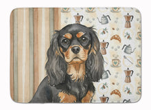 Load image into Gallery viewer, Black and Tan Cavalier Spaniel Coffee Bar Memory Foam Kitchen Mat