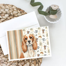 Load image into Gallery viewer, Blenheim Cavalier Spaniel Coffee Bar Greeting Cards Pack of 8