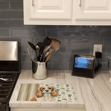 Load image into Gallery viewer, Blenheim Cavalier Spaniel Coffee Bar Glass Cutting Board