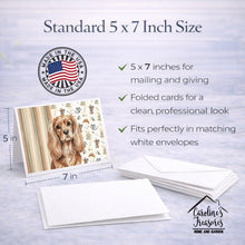 Load image into Gallery viewer, Ruby Cavalier Spaniel Coffee Bar Greeting Cards Pack of 8