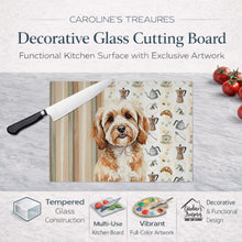 Load image into Gallery viewer, Cavapoo Coffee Bar Glass Cutting Board