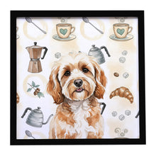 Load image into Gallery viewer, Cavapoo Coffee Bar Framed Metal Print