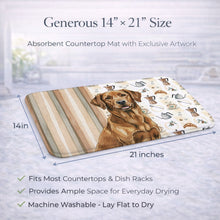 Load image into Gallery viewer, Chesapeake Bay Retriever Coffee Bar Dish Drying Mat