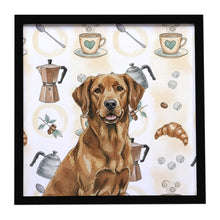 Load image into Gallery viewer, Chesapeake Bay Retriever Coffee Bar Framed Metal Print