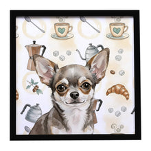 Load image into Gallery viewer, Chihuahua Coffee Bar Framed Metal Print