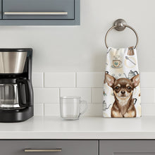 Load image into Gallery viewer, Chocolate Chihuahua Coffee Bar Kitchen Towel
